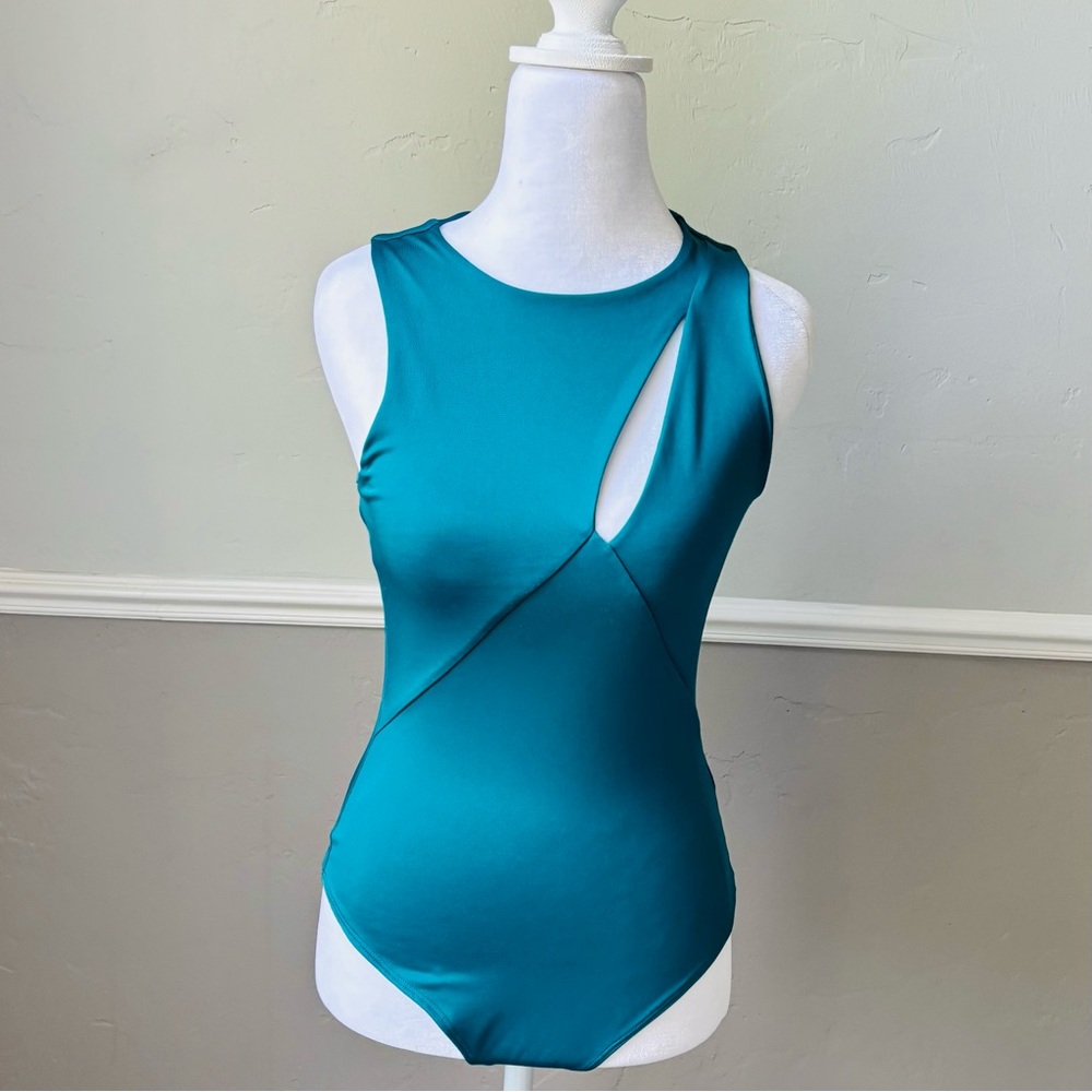Live in the Moment Bodysuit - Womens - Small - Teal - Cutout